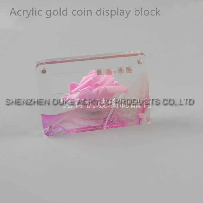 Custom Display Clear Solid Acrylic Cube Block