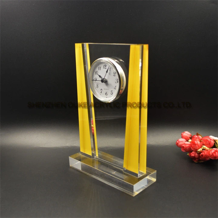Manufacturer Sale Unique Modern Desk Bedside Clock Acrylic Table Clock