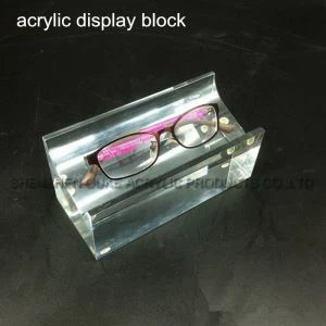 Wysokiej klasy bezbarwny akryl okulary Dispaly bloku/Wyczyść Solid akrylowe kostka