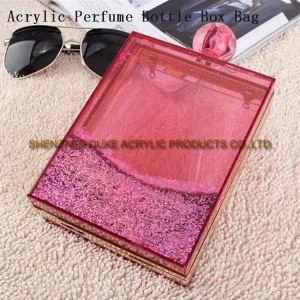 Małe pudełko z tworzywa sztucznego Display \ Akrylowe pudełko kosmetyczne Perspex Case dla torby na butelkę z perfumami
