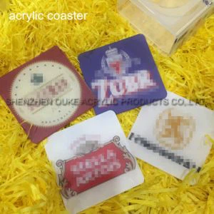 Podstawek piwnych akrylowa Coaster, jasne, plastikowe podstawki typu Coaster na sprzedaż