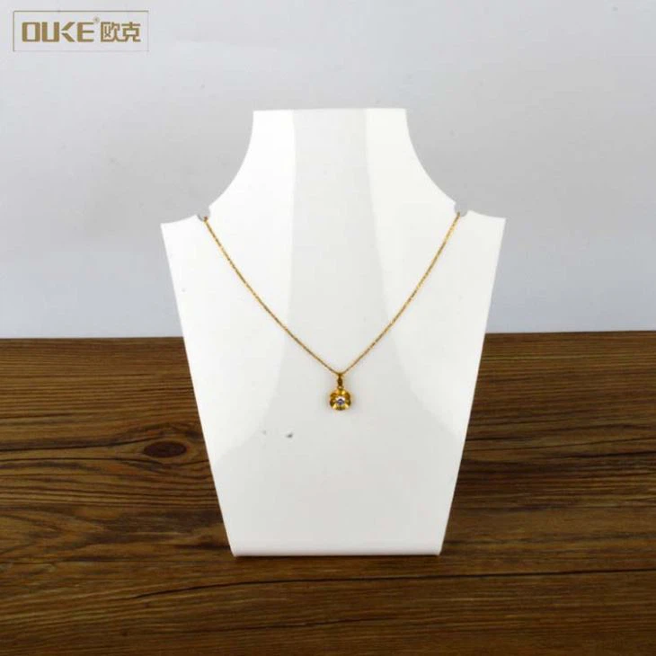 White Necklace Display Acrylic Jewelry Display Stand