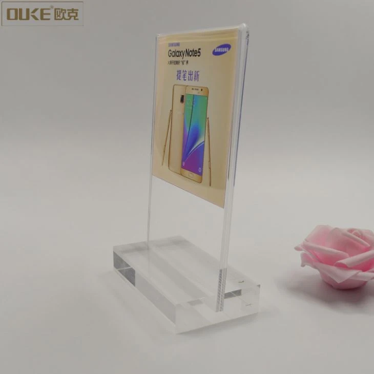Wholesale T Shaped Plastic Acrylic Sign Holder