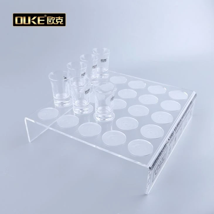 Acrylic Clear 25 Cup Stands For Hotel Display