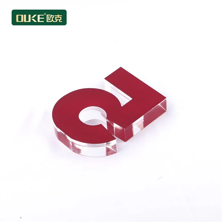 Clear Acrylic Number With Printed