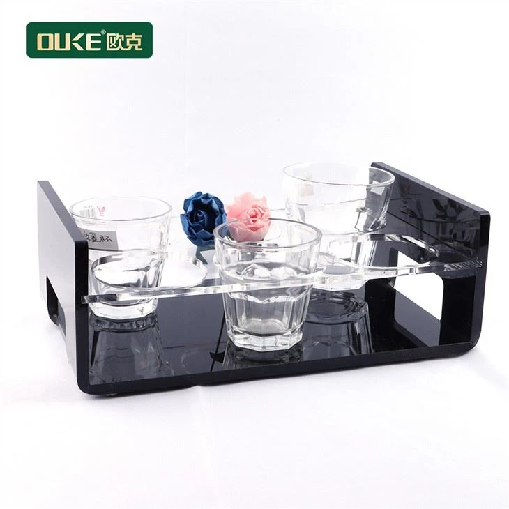 Custom Black Acrylic Cup Holder