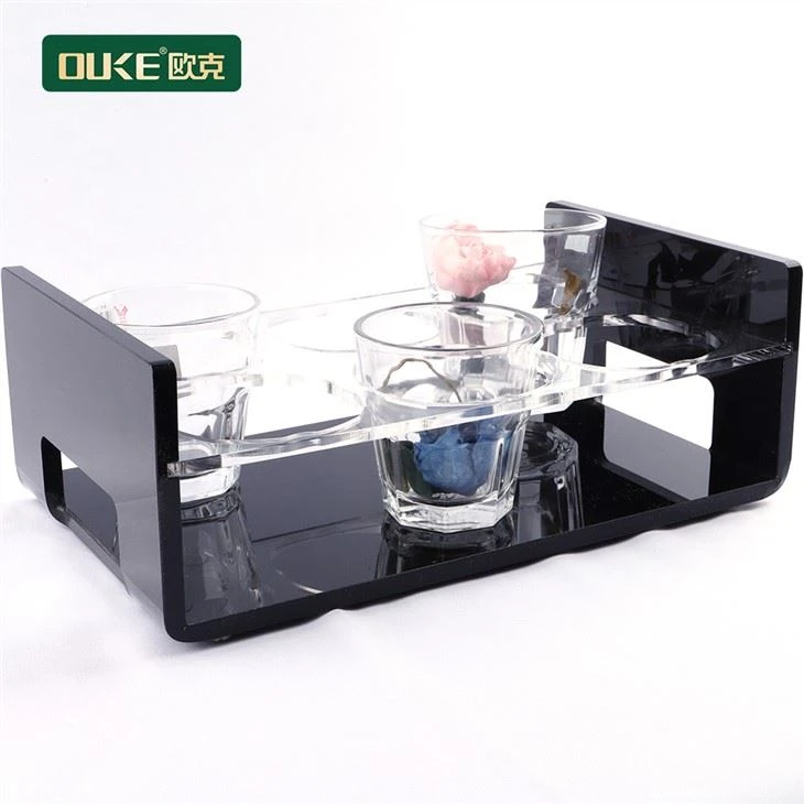 Custom Black Acrylic Cup Holder